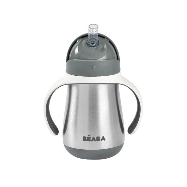 กระติกน้ำหัดดื่ม Stainless Steel Straw Cup 250ml – Charcoal