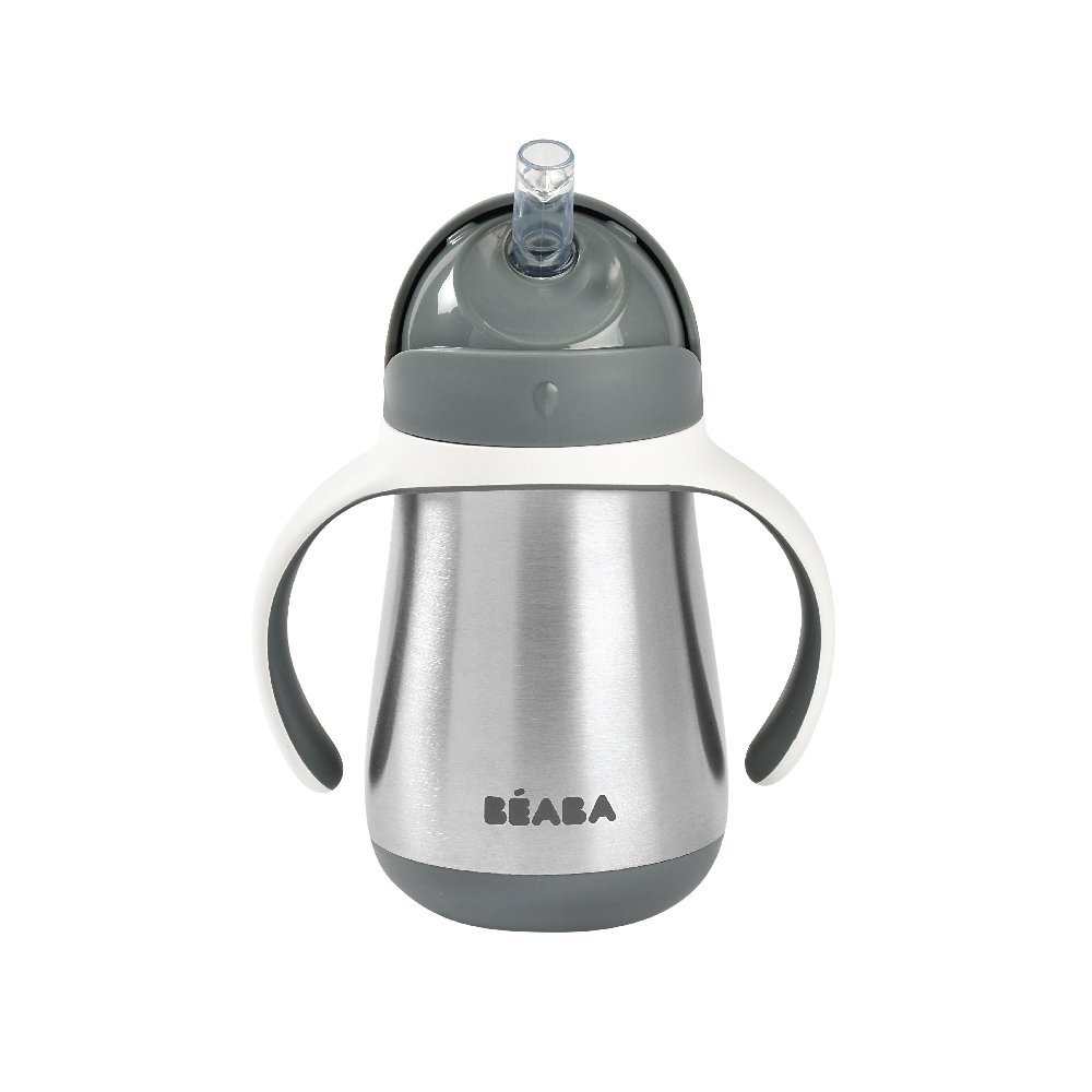 กระติกน้ำหัดดื่ม Stainless Steel Straw Cup 250ml – Charcoal