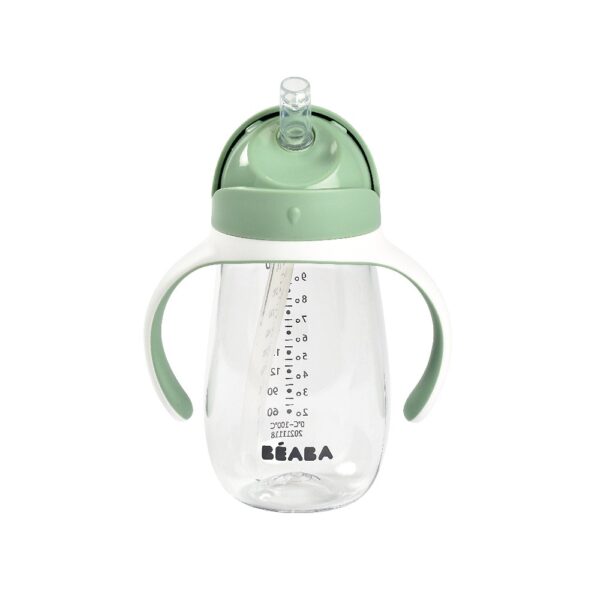 กระติกน้ำหัดดื่ม Straw Cup Tritan with Handles 300ml – Frosty Green